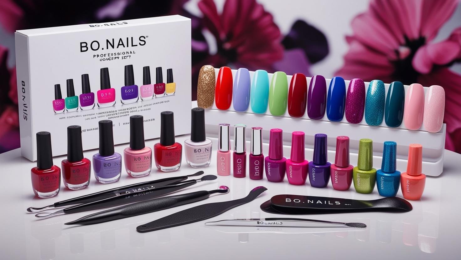 _Un set professionale per manicure e pedicure, con smalti. simili all'azienda Bo.Nails